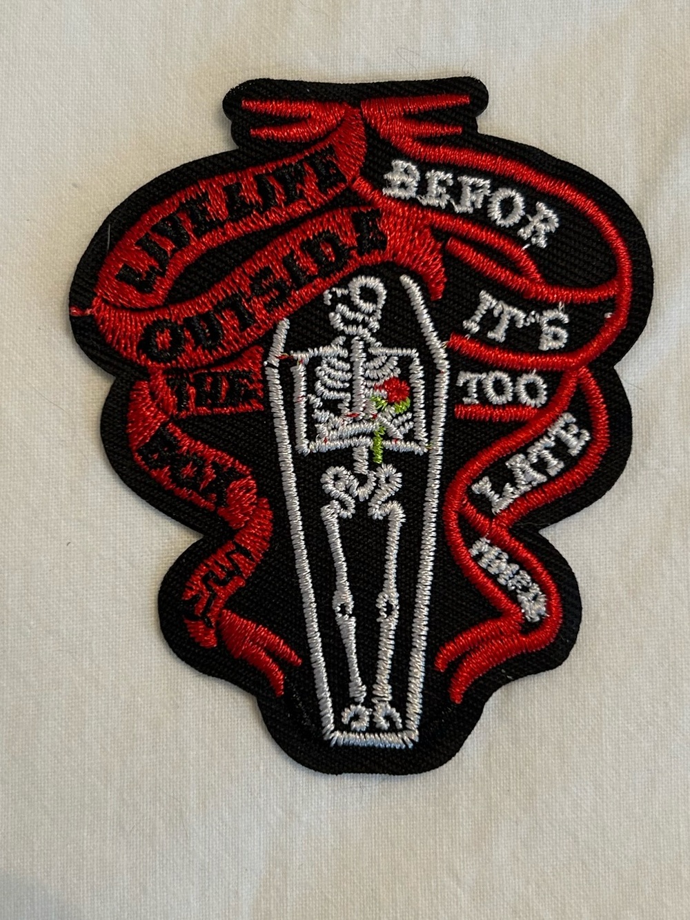 Punk Grunge Goth Skater Bucket List Iron On Patch